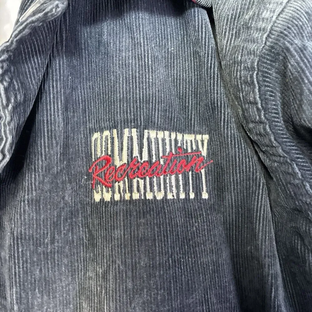 Vintage Rennoc USA Corduroy Quilt Lined Bomber Mens XXL‎ 2XL Distressed 80s 90s